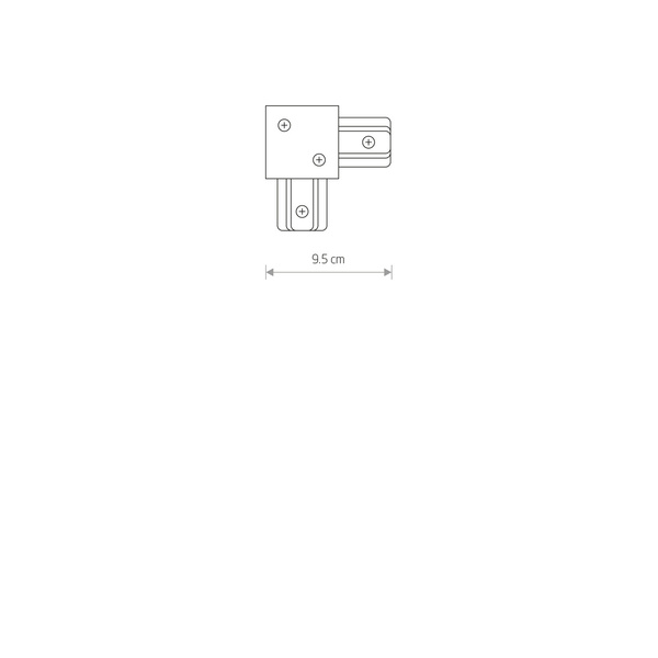 Łącznik kątowy PROFILE RECESSED L-CONNECTOR BLACK