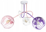 Lampa sufitowa do pokoju dziewczynki i chłopca miętowa Edison Globus 3xE27