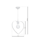 Lampa wisząca AMORE WHITE 1xE27 MLP9950