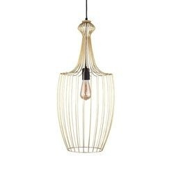 Lampa wisząca druciana zwis LUKSOR L złoty śr. 32cm