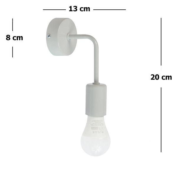  Lampa ścienna kinkiet do pokoju dziecka szary w stylu loft Vanessa 1xE27