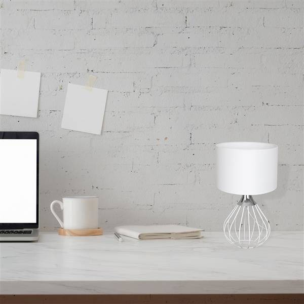 Lampa stołowa KANE WHITE 1xE27 MLP4802