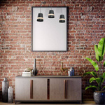 Nowoczesna lampa wisząca listwa VENEZIA BLACK 3xE27 MLP5451