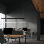 Liniowa lampa wisząca do biura CL OFFICE PRO LED 150 czarna, neutral 4000K szer 151cm