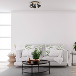Lampa sufitowa nowoczesna plafon kula OVAL III śr. 35cm | czarny