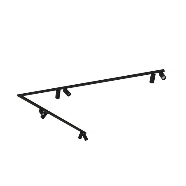 Lampa punktowa listwa natynkowa narożna MONO VIII dł. 2x 200cm GU10 | czarny