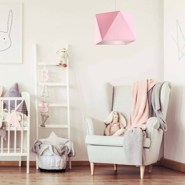 Lampa wisząca do pokoju dziewczynki różowa Świetlisty Diamencik 