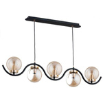 Nowoczesna lampa wisząca KORDA GOLD OP. OŚW. 5 PŁ