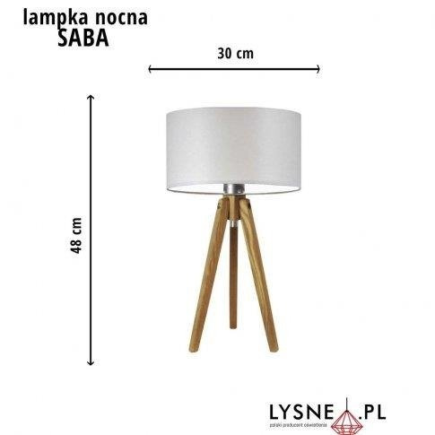 Lampka nocna do pokoju dziecka niebieski klosz Saba