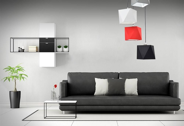  Lampa wisząca do pokoju dziecięcego kolorowa Świetlisty Diamencik 4xE27 Led