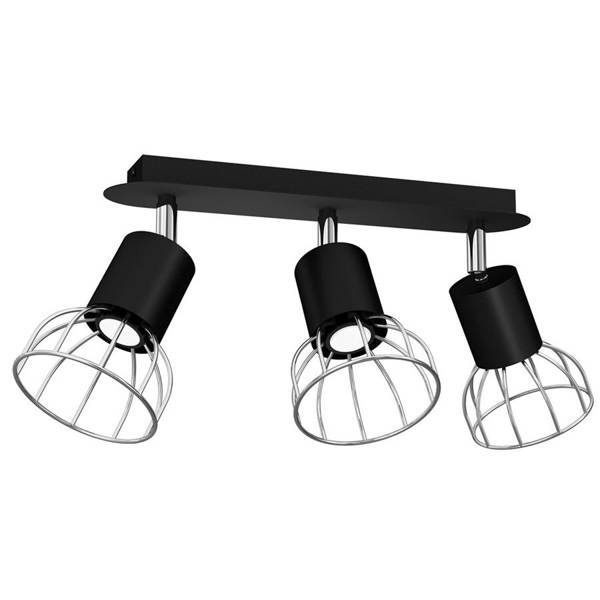 Lampa Sufitowa DANTE, MLP7357, czarny/chrom, 3x8W LED GU10