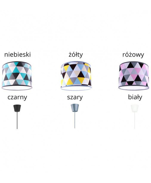 Lampa do pokoju dziecka z kolorowym z abażurem 