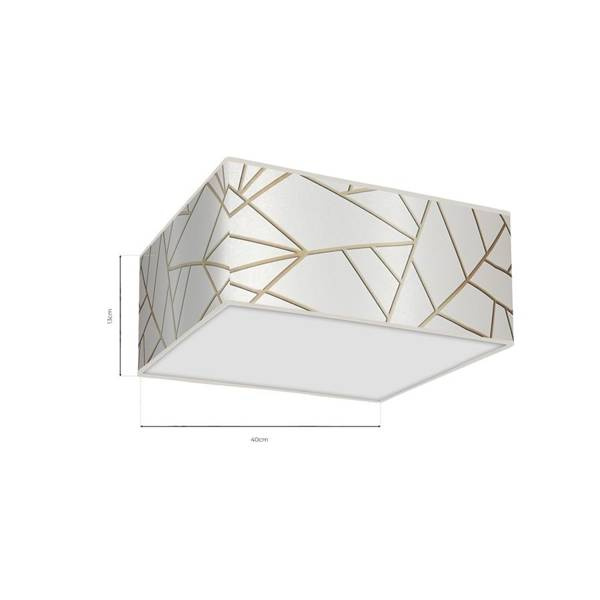 Lampa sufitowa ZIGGY WHITE, MLP7563, biały/złoty, 2x60W E27