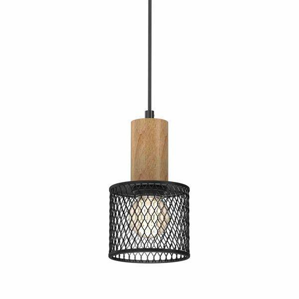 Lampa wisząca SOBRESA E27 | Czarna