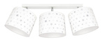Lampa sufitowa do dziecięcego pokoju 3-punktowa Gwiazdki szare Led 