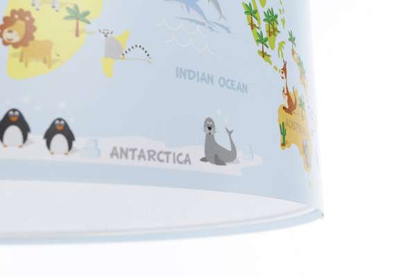 Lampa sufitowa dla chłopca i dziewczynki Mapa Świata 50 cm