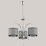 Żyrandol nowoczesny LILIANA śr. 50cm chrom/szary