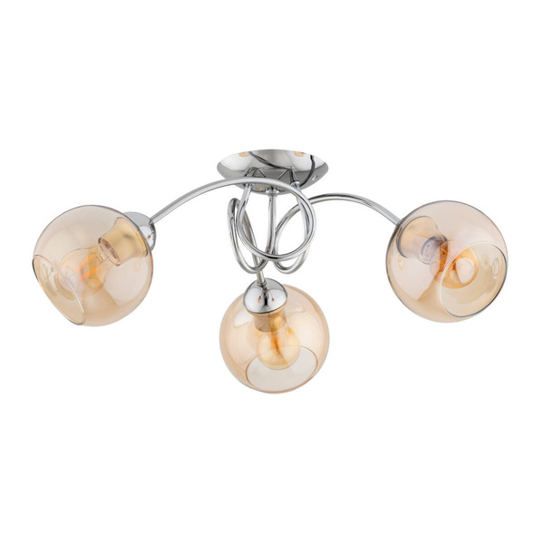Lampa sufitowa TEVI SILVER dł. 56cm 3xE27 | srebrny/złoty