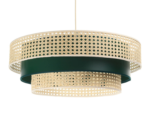 Lampa w stylu Boho Rotang z naturalnego ratanu- średnica 60 cm 