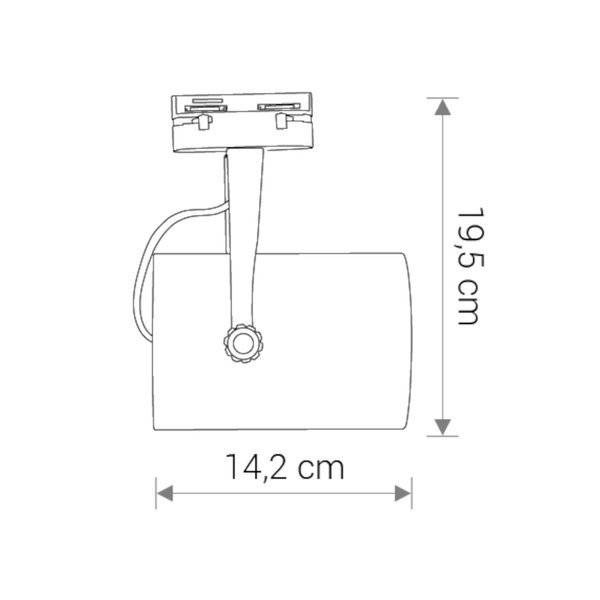 Reflektor do szyno przewodu PROFILE STORE PRO LED BLACK 18W, 4000K
