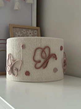 Lampa wisząca do pokoju dziewczynki w stylu boho Motylki średnica 30 cm Led