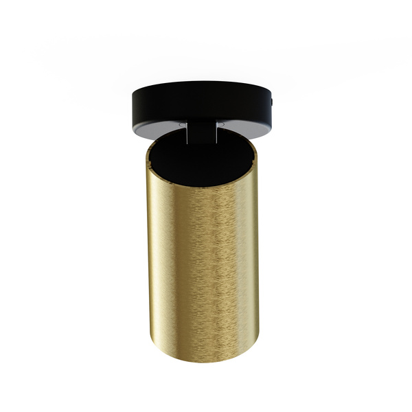 Lampa natynkowa sufitowa MONO I SOLID BRASS 10W GU10 | mosiądz