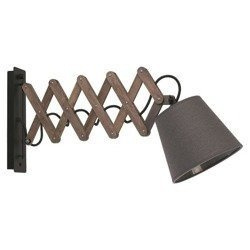 Kinkiet nowoczesny harmonijka z abażurem TOSCA S szary