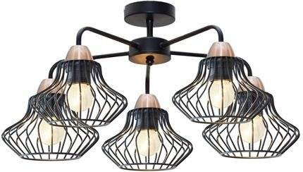 lampa sufitowa wisząca 5x60W E27 czarny 35-67050