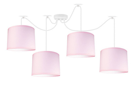 Lampa sufitowa dla dziewczynki różowa typu pająk regulowana PINK 4xE27 Led