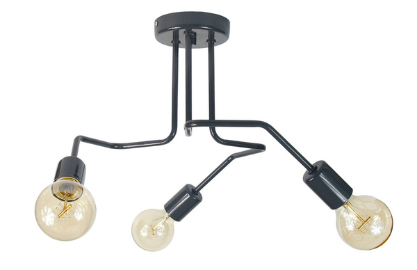 Lampa sufitowa do pokoju dziecka grafitowa 3-punktowa w stylu loft Vanessa 3xE27 Led 