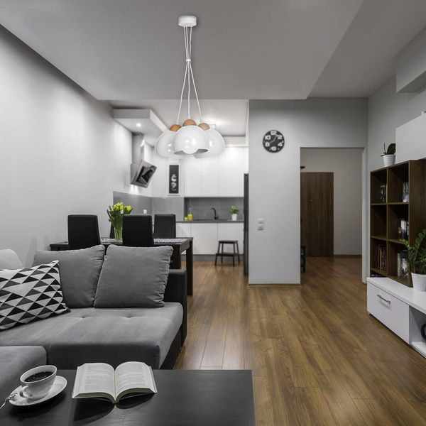 Lampa wisząca nowoczesna zwis kula DAMA III biały śr. 30cm