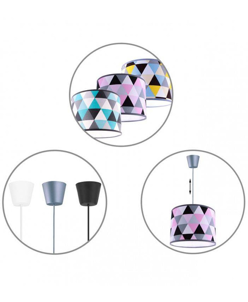 Lampa do pokoju dziecka z kolorowym z abażurem 