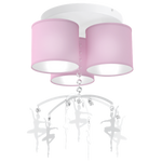 Lampa sufitowa dziecięca z abażurem BALETNICA III różowy śr. 36cm