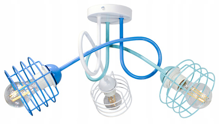 Lampa sufitowa do pokoju dziecka kolorowa Edison Koszyk 3