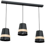 Nowoczesna lampa wisząca listwa VENEZIA BLACK 3xE27 MLP5451