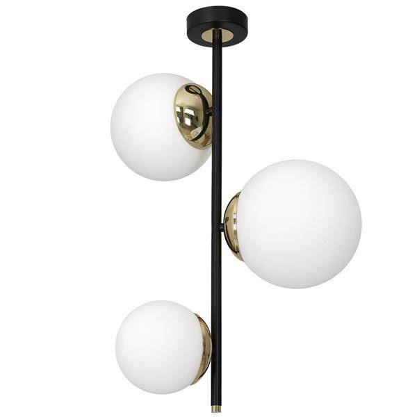 Nowoczesna lampa sufitowa SPARTA BLACK / GOLD MLP6496