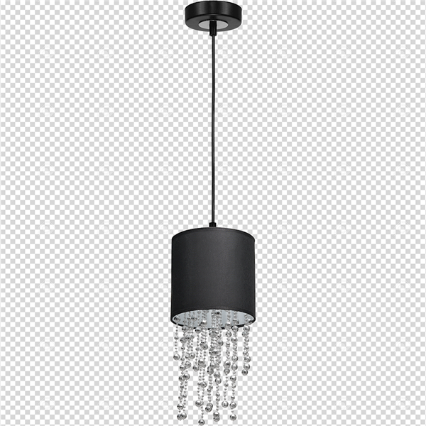 Nowoczesna lampa wisząca ALMERIA BLACK/SILVER 1xE27 MLP6429