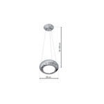 Zwis pojedyńczy LED MERCURIO chrom 25cm