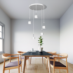 Lampa wisząca ARENA, MLP7781, biały/srebrny, 5x11W GX53