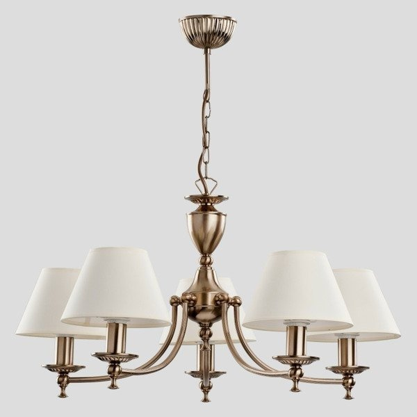 Żyrandol klasyczny SOFIA patyna/biały śr. 63cm