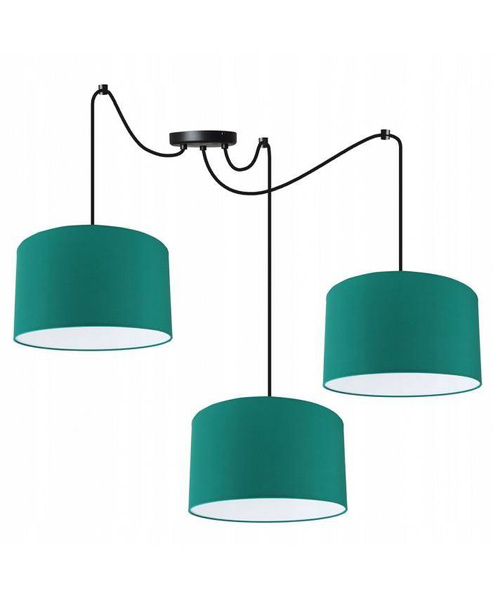 Lampa wisząca do pokoju dziecka niebieskie abażury Pająk 3xE27 led