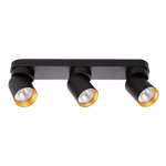 Lampa Sufitowa Andy 3xGU10 Czarny + Złoty