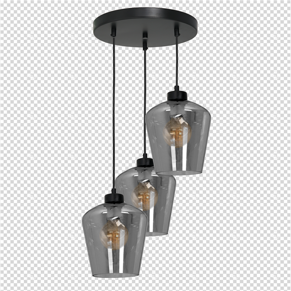 Nowoczesna lampa wisząca koło SANTIAGO SMOKED MLP6612