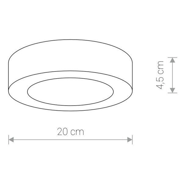 Zewnętrzny plafon MERIDA LED 20cm