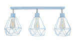 Lampa sufitowa do pokoju dziecka niebieska- nowoczesny druciak w stylu loft Carmen 3xE27