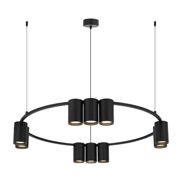 Lampa wisząca (koło) GENESIS BLACK 10xGU10