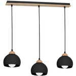 Lampa wisząca nowoczesna zwis listwa kula DAMA III czarny szer. 64cm