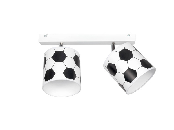 Lampa sufitowa do pokoju chłopca z motywem piłki nożnej  2xE27
