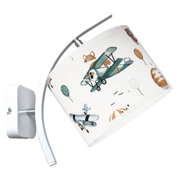 Lampa ścienna kinkiet do pokoju dziecięcego z motywem samolotu 1xE27 Led