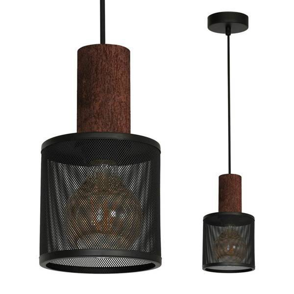 Industrialna lampa Wisząca ARES BLACK 1xE27 MLP3724